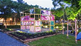 花博德國館　逾200根竹竿打造時光花框台中花博的德國館由來自德國馬德堡的Kulturanker協會負責設計，利用233根竹竿打造「時光的花框」。（Kulturanker協會提供）中央社記者侯姿瑩傳真　107年11月1日