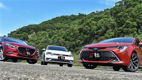 Toyota Auris、Mazda 3、VW Golf集評(圖/車訊網)