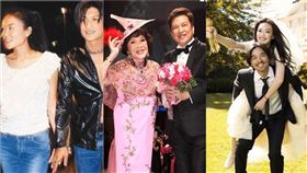 王菲、謝霆鋒、周遊、李朝永、舒淇、馮德倫／合成微博、臉書、邱榮吉拍