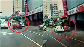 苗栗超車自撞火燒車／翻攝自黑社會臉書