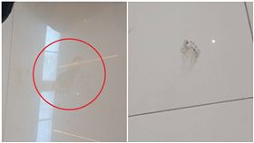 菲律賓,鬧鬼,腳印,百貨公司,地板(圖/翻攝自Leslie Dacion臉書)