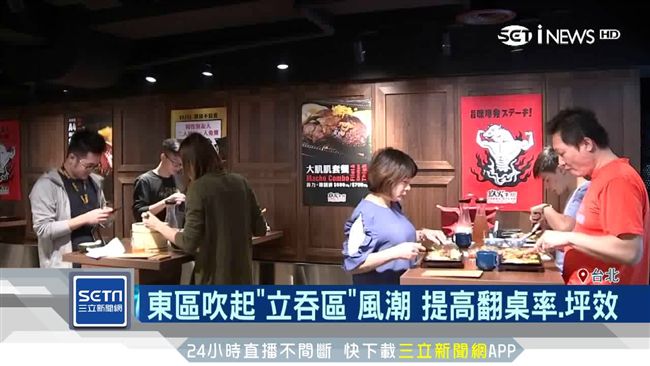 東區吹「立吞」潮　牛排站著吃打9折