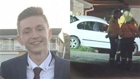 外送,手拉車,打工,披薩,斜坡,滑動,輾壓,輾弊　圖／翻攝自推特　