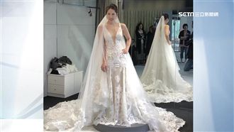 婚紗曝光！女星辣秀深V蕾絲明年婚