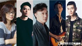  第55屆金馬獎陳奕迅、雷光夏、楊大正、李英宏與JV陳政文（圖／金馬執委會提供）