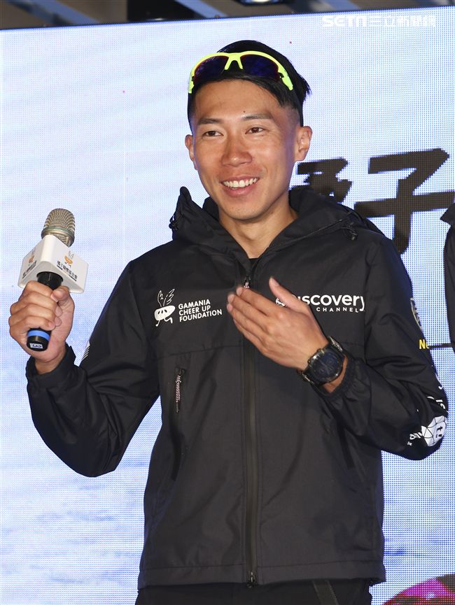 橘子關懷基金會10周年前進南極點超馬運動員陳彥博。（記者林士傑/攝影）