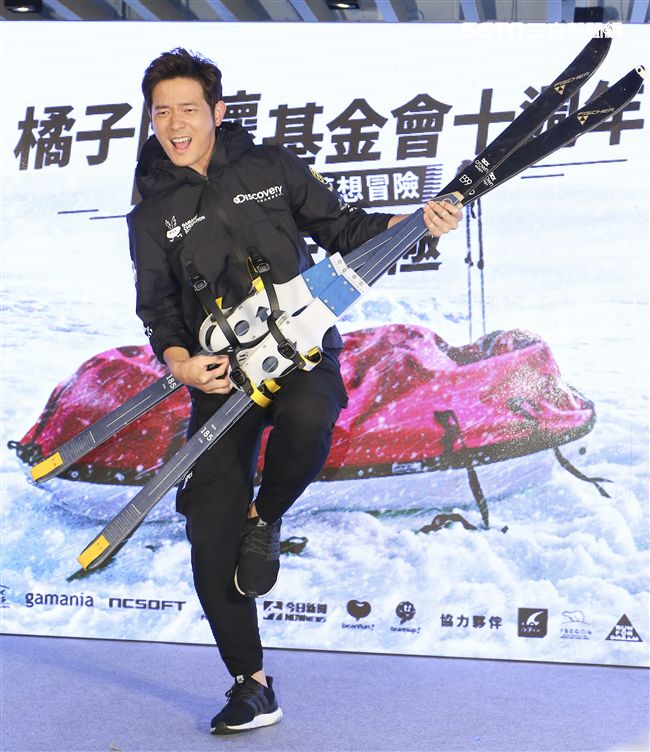 橘子關懷基金會10周年前進南極點藝人宥勝。（記者林士傑/攝影）