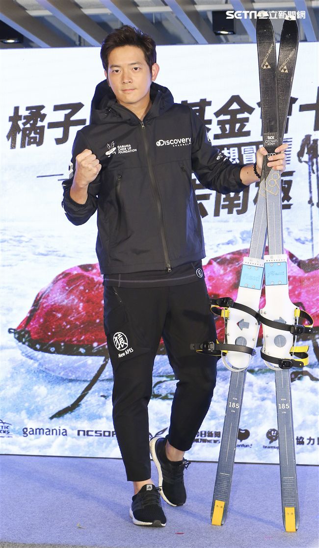 橘子關懷基金會10周年前進南極點藝人宥勝。（記者林士傑/攝影）