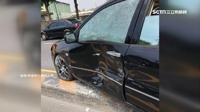 曳引車硬切車道　轎車遭撞飛卡分隔島