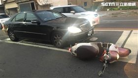 賓士車撞騎士還嗆聲／黃先生授權提供