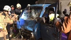 新北台65線4車追撞（圖／翻攝畫面）