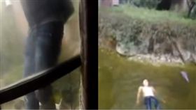 為證明女友沒變心！大陸男跳樓跳河撞車（圖／翻攝自梨視頻）