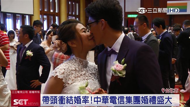 電信辦集團婚禮！72對新人大曬恩愛