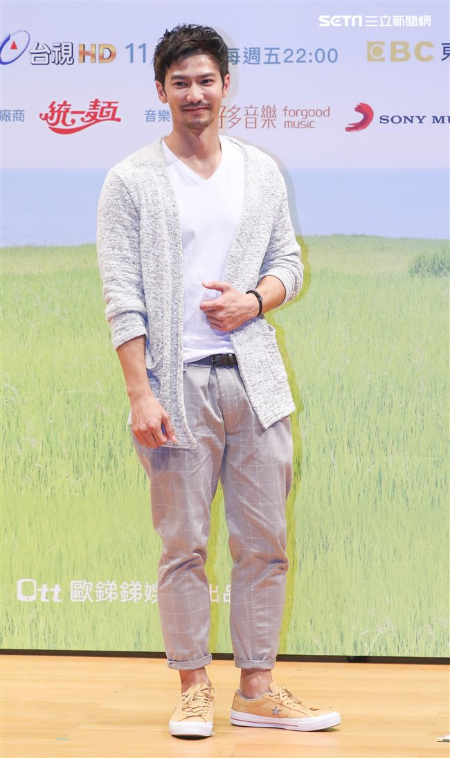 「種菜女神」首映發布會演員鄒承恩。（記者林士傑/攝影）