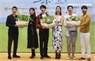 「種菜女神」首映發布會主要演員合照。（記者林士傑/攝影）