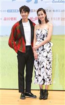 「種菜女神」首映發布會男女主角劉以豪、陳庭妮。（記者林士傑/攝影）