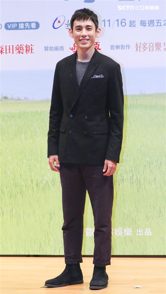 「種菜女神」首映發布會男主角徐鈞浩。（記者林士傑/攝影）