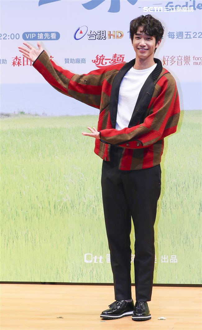 「種菜女神」首映發布會男主角劉以豪。（記者林士傑/攝影）