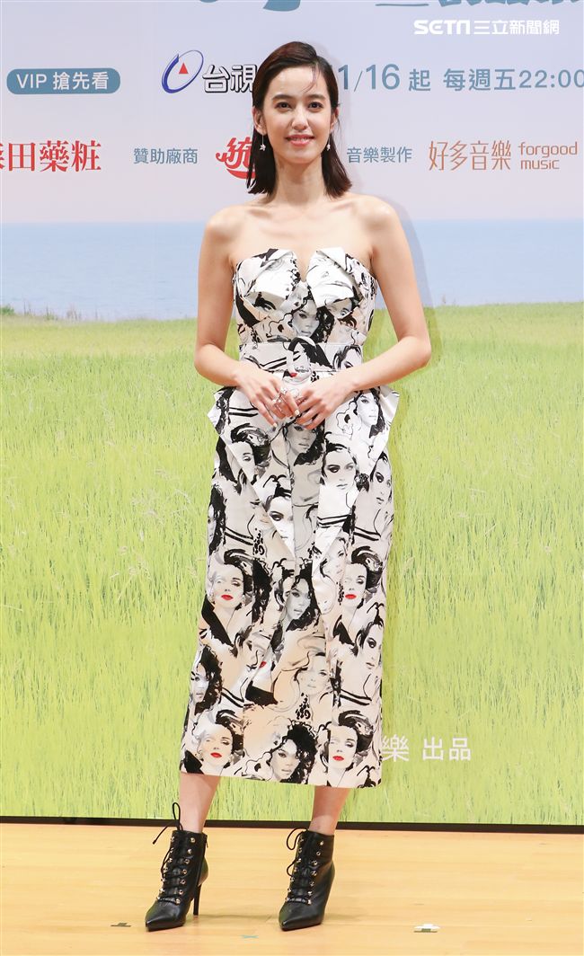 「種菜女神」首映發布會女主角陳庭妮。（記者林士傑/攝影）