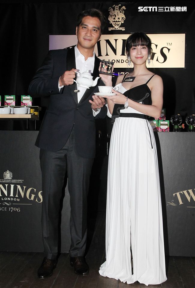 馬志翔、温貞菱出席英國皇室御用唐寧茶時尚名人趴。（記者邱榮吉/攝影）