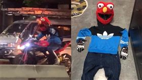 爆料公社,安全帽,Elmo,芝麻街,騎士,擋車,正妹,在一起,男友　圖／翻攝自臉書