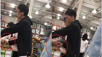好市多亂象！男顧客狂捏奇異果卻不買