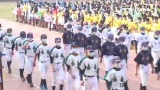 空汙罩台南　師生全戴口罩參加運動會