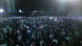 陳其邁造勢場，高唱伊是咱的寶貝，手機燈海，三立新聞