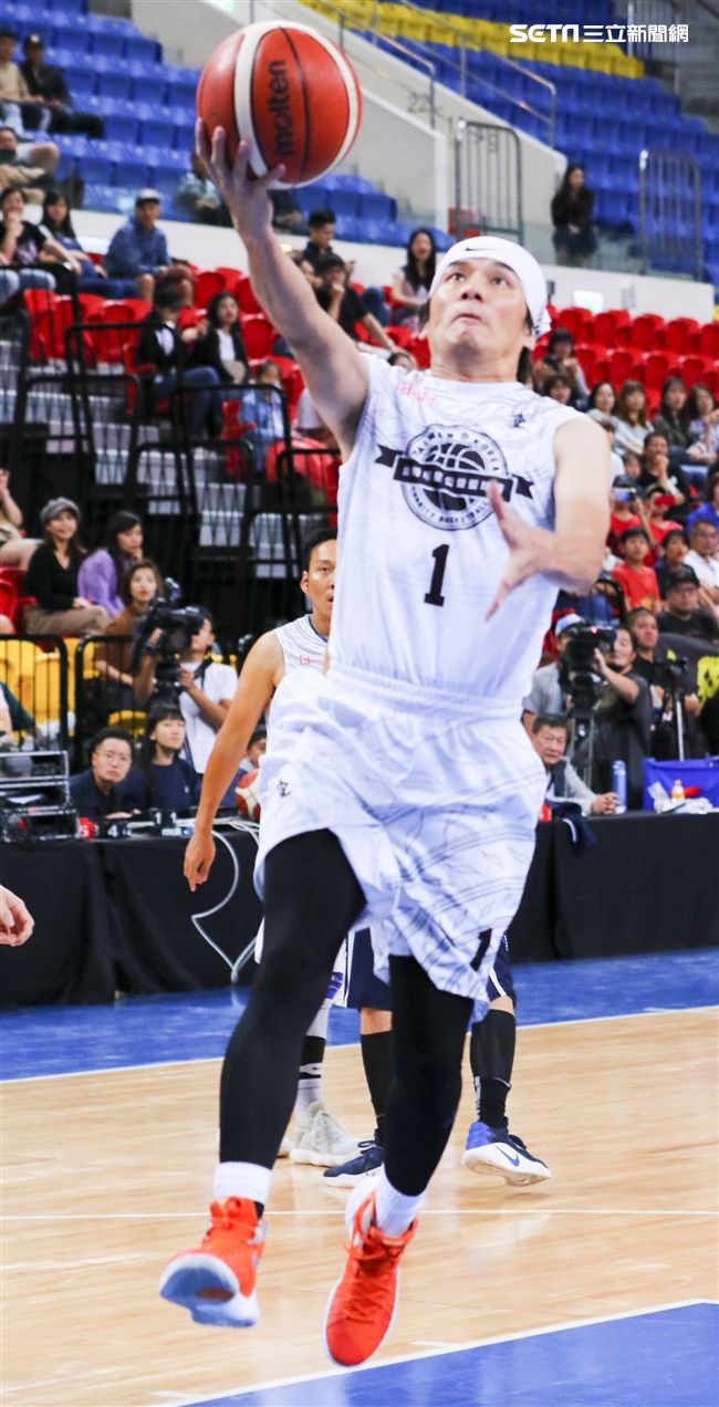 台韓明星公益籃球賽台灣明星隊隊長張洛君。（記者林士傑/攝影）