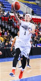 台韓明星公益籃球賽台灣明星隊隊長張洛君。（記者林士傑/攝影）