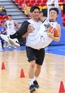 台韓明星公益籃球賽台灣明星隊陳志強。（記者林士傑/攝影）