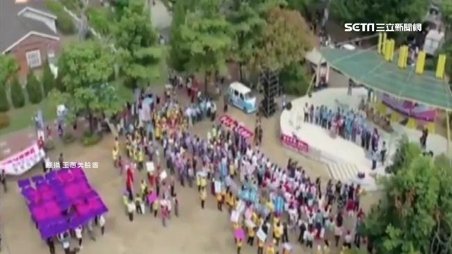 王惠美萬人手牽手活動　空拍圖秒破功
