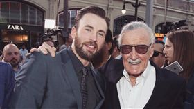 美國隊長克里斯伊凡在推特為史丹李逝世哀悼。（圖／翻攝自推特）