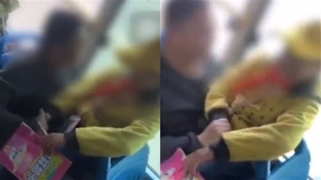 用糖果誘惑！男公車上與女童「親熱」