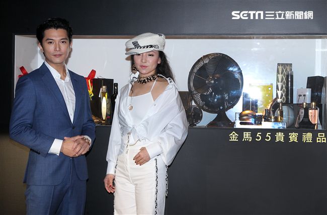 邱澤、曾美慧孜出席金馬55入圍沙龍展暨貴賓禮品。（記者邱榮吉/攝影）