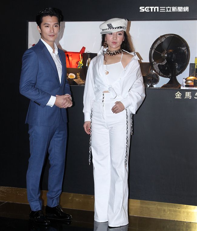 邱澤、曾美慧孜出席金馬55入圍沙龍展暨貴賓禮品。（記者邱榮吉/攝影）