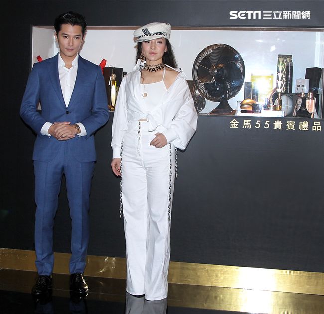 邱澤、曾美慧孜出席金馬55入圍沙龍展暨貴賓禮品。（記者邱榮吉/攝影）