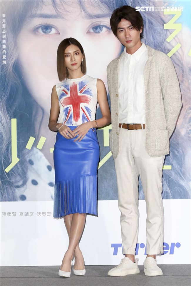 「腦波小姐」卡司發佈記者會蔡黃汝（豆花妹）、張捷。（記者林士傑/攝影）