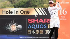 張亞琦在第16洞打出生涯首次一桿進洞。（圖／台灣大哥大提供）