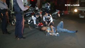 持棍棒衝屋內打人　男滿臉血倒路中央