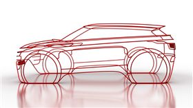 Range Rover Evoque 1:1鐵絲裝置藝術。（圖／Land Rover提供）