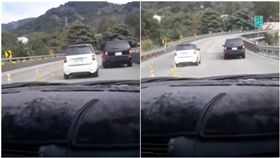 台中,超車,分隔錐,底盤,超級瑪利歐（圖／翻攝自臉書爆廢公社公開版）