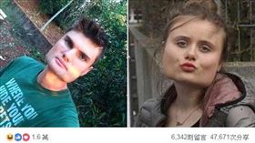 美國四方臉情侶穩交中被瘋狂分享。（圖／擷取自Picontod San臉書）