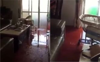 洗水塔房內竟下起雨…住戶家具全泡湯