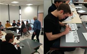 選舉太洗腦！法國人練書法寫這4個字
（圖／翻攝自PTT）