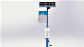 北市將設太陽能發電智慧型站牌台北市公共運輸處1日宣布將在無法設置智慧型站牌的站位，設置「太陽能發電」與「太陽能暨手搖發電」智慧型站牌（圖）。（台北市公運處提供）中央社記者陳妍君傳真　107年8月1日