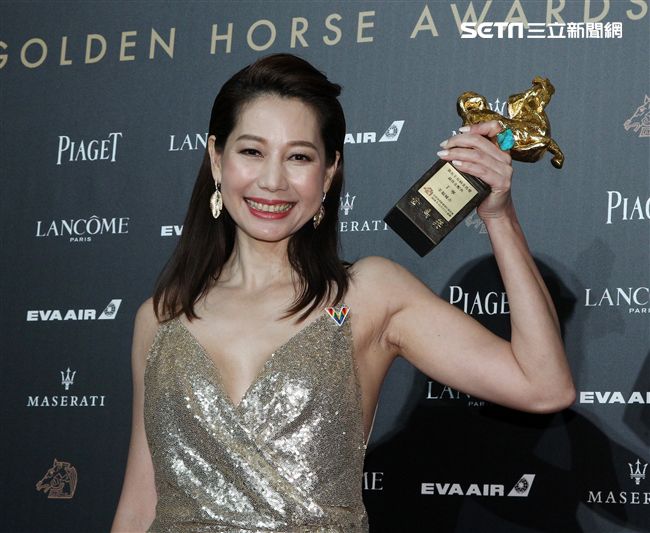 丁寧以「幸福城市」獲得第55屆金馬獎最佳女配角獎。（記者邱榮吉/攝影）
