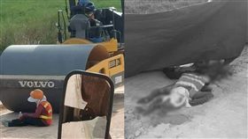 壓路機,輾斃,工安,安全,休息,固定,柬埔寨, 圖／翻攝自loykob