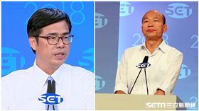 陳其邁、韓國瑜、辯論（合成圖／資料照、記者邱榮吉攝影）