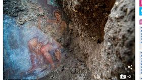 （圖／翻攝自DailyMail）義大利,龐貝城,麗達,天鵝,壁畫